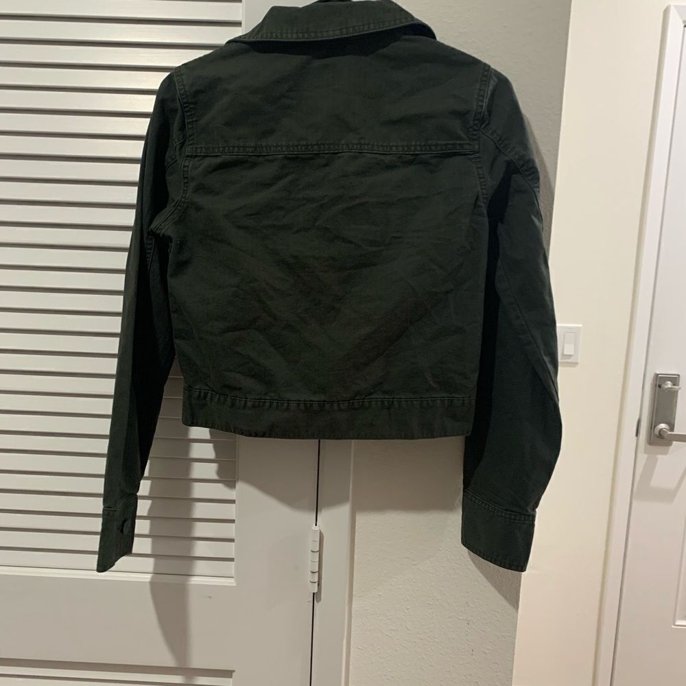 A New Day Forest Green crop fall Jacket size XS - Picture 4 of 5